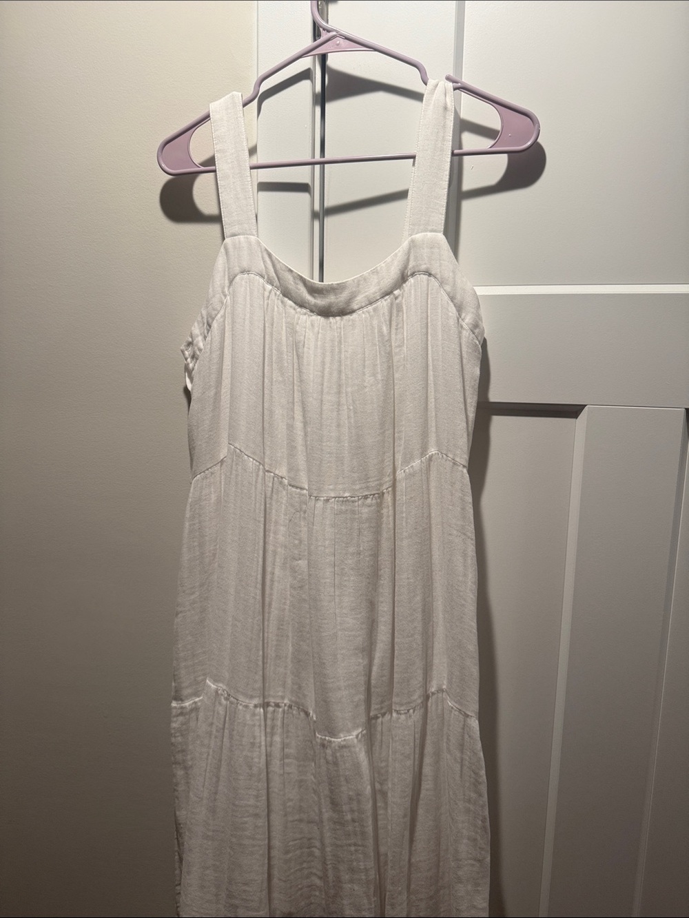 Rails White Tiered Maxi Dress with Wide Straps